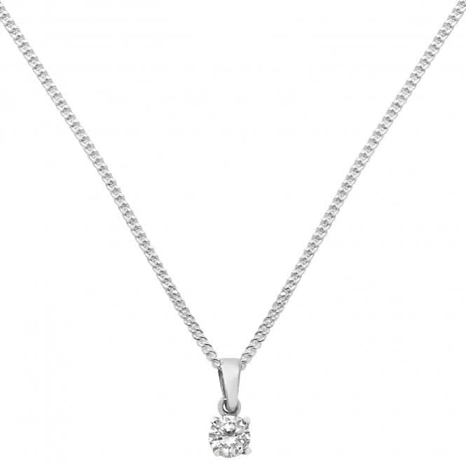 Acotis Silver Pendant On Chain Zirconia G3060CZ