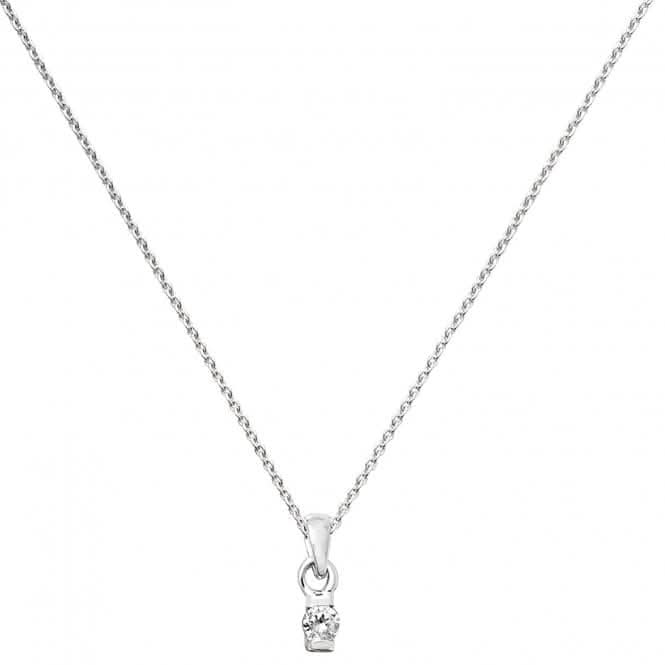 Silver Ladies Zirconia Pendant On Chain G3267Acotis Silver JewelleryTH - G3267