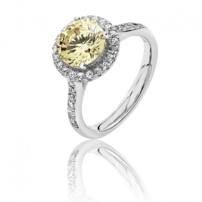 Silver Large Claw Set Round Halo Style Cubic Zirconia Ring SRG0010YZSilver & CoSRG0010YZ/J
