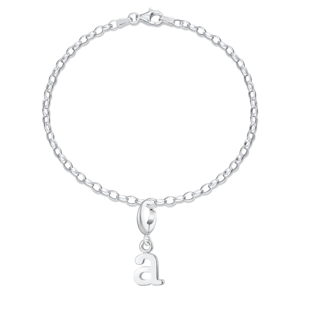Silver Letter Charm Bracelet CBRSCL-A