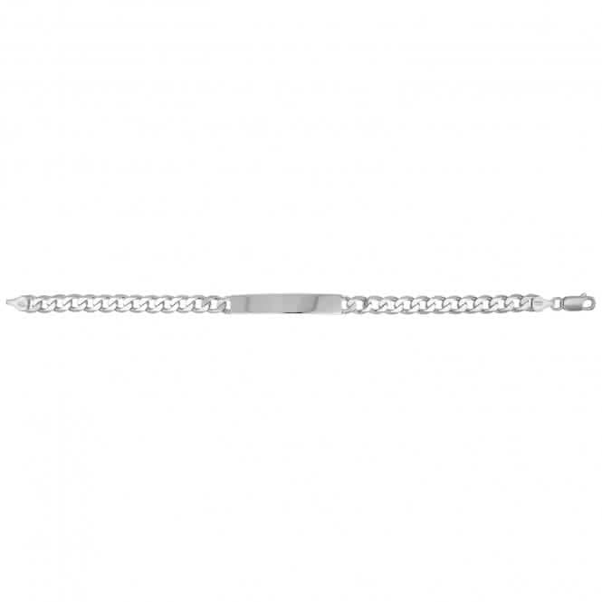 Acotis Silver Id Bracelet Men's Curb G2477