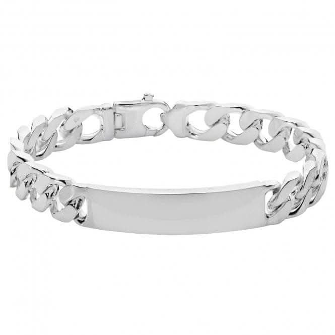 Acotis Silver Id Bracelet Men's Curb G2631