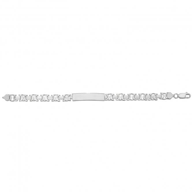 Silver Men's Flat Byzantine Id Bracelet G2122Acotis Silver JewelleryTH - G2122