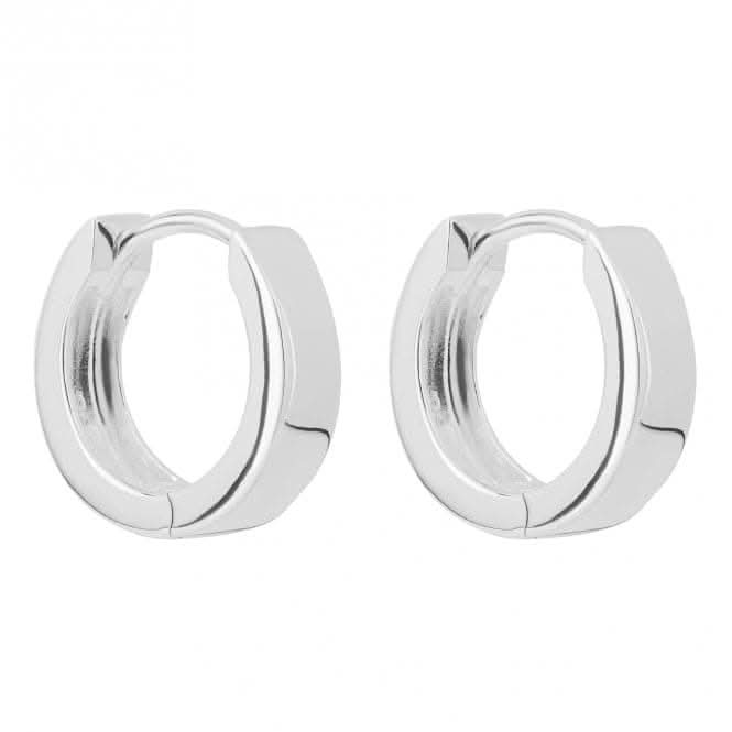 Silver Mini Flat Profile Huggie Hoop Earrings E6245BeginningsE6245