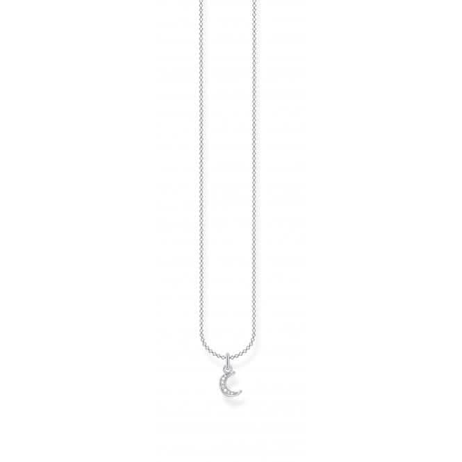 Silver Moon Necklace 45cm KE2050-051-14-L45v