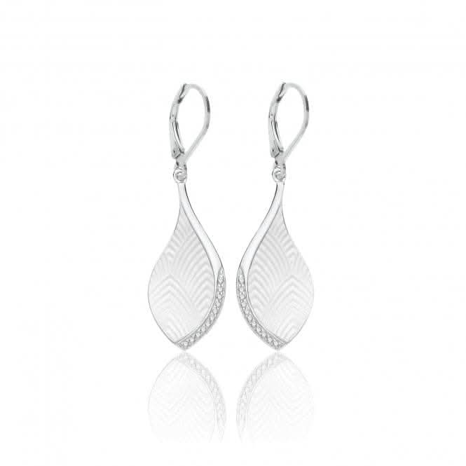 Silver Mother of Pearl Cubic Zirconia Earrings SEG0088