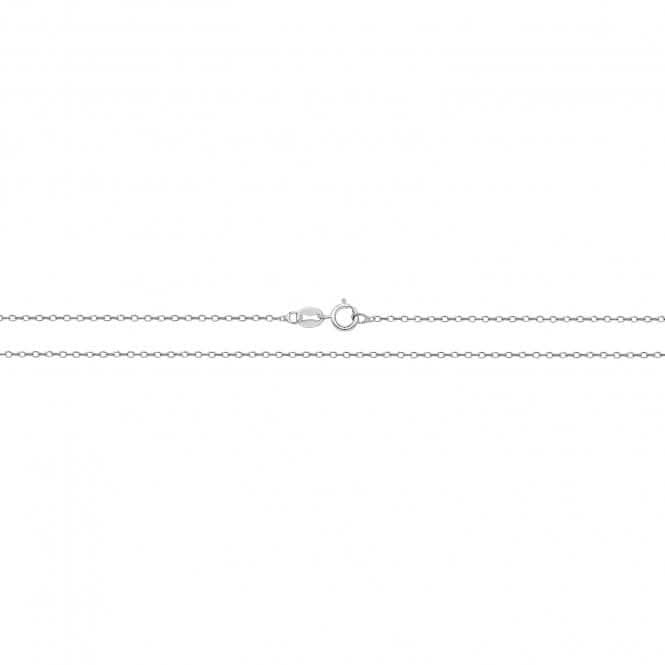 Silver Oval Cable rhodium Plated Chain G1246Acotis Silver JewelleryG1246/16