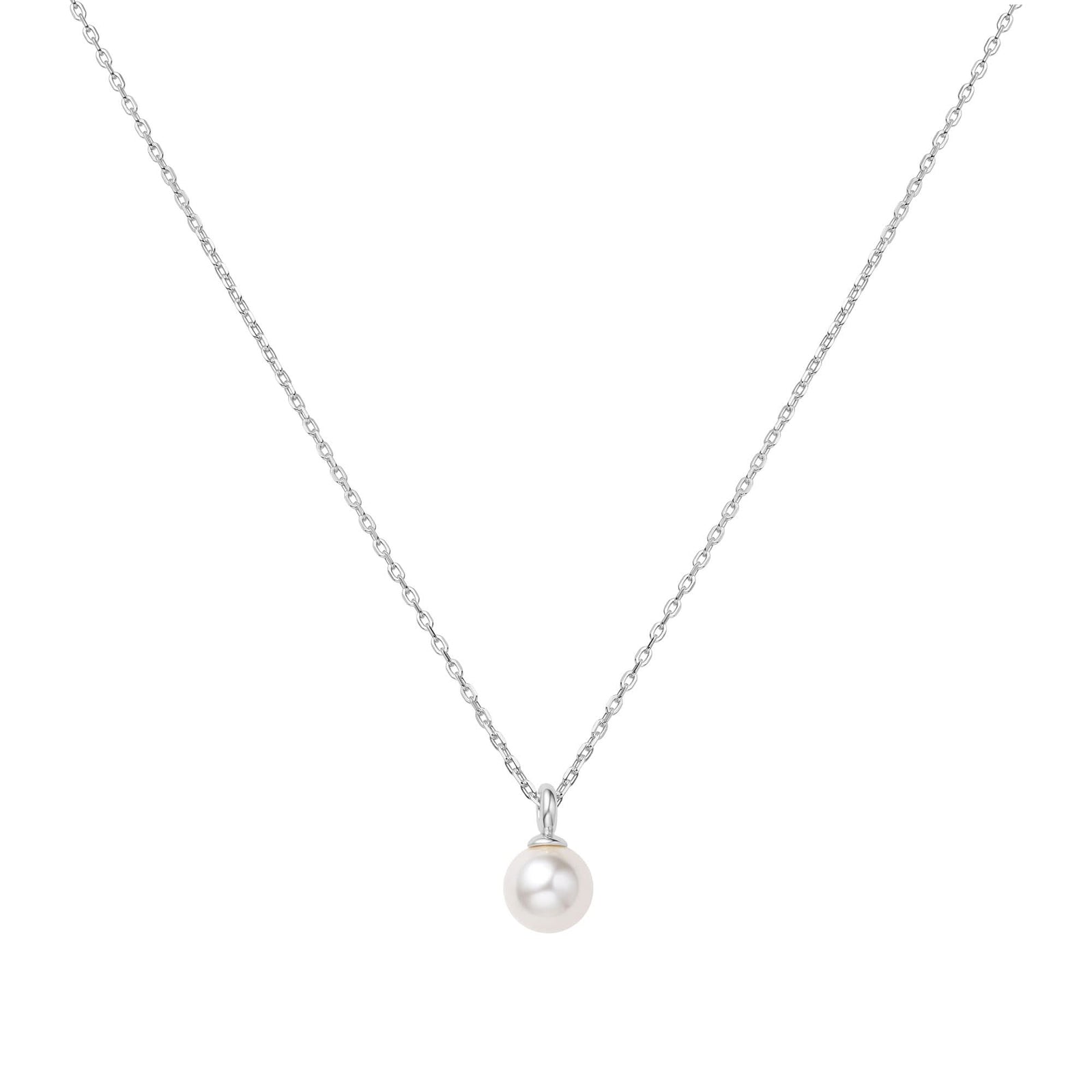 Silver Pearl Drop Pendant Necklace N065 - 01HAnia HaieN065 - 01H