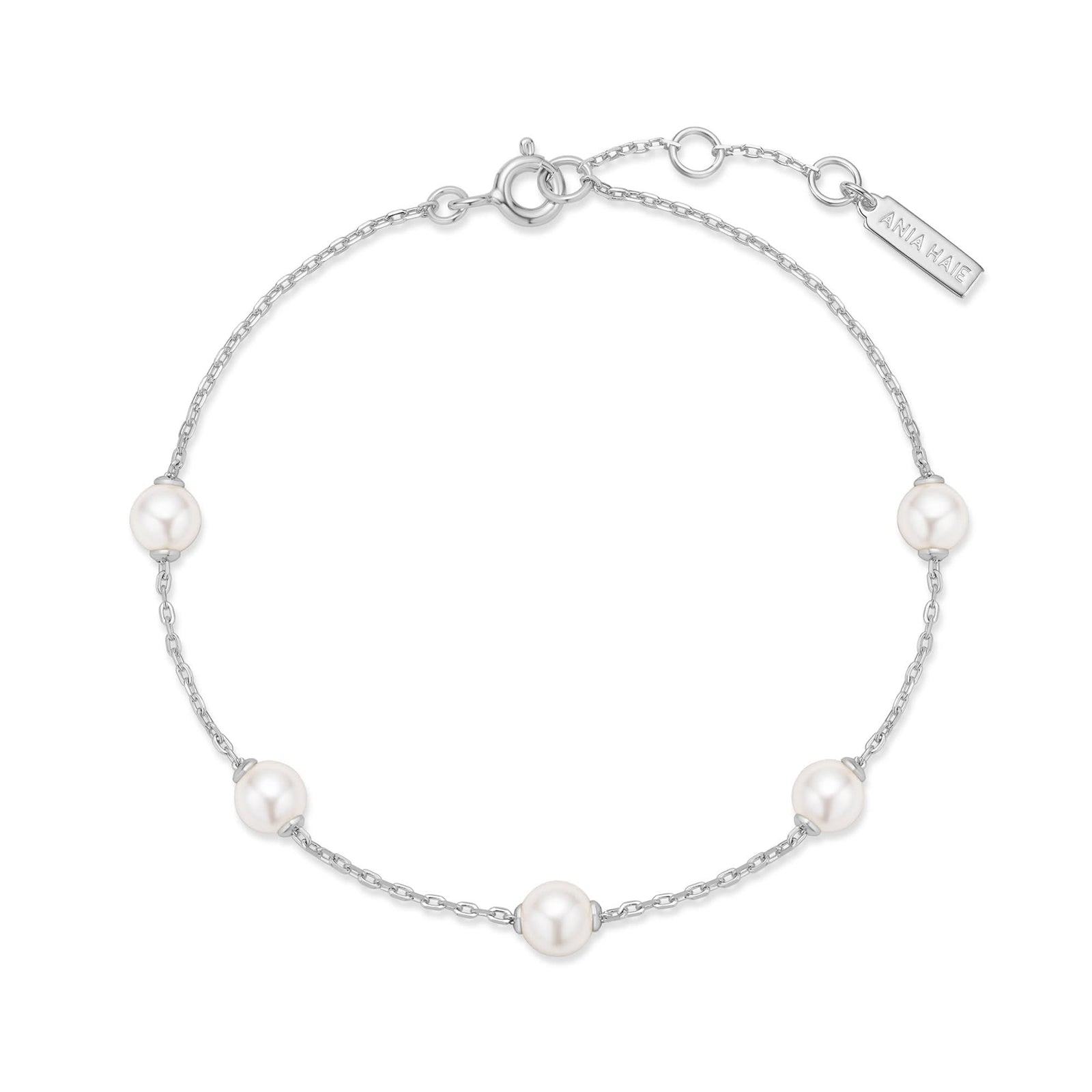 Silver Pearl Station Bracelet B065 - 01HAnia HaieB065 - 01H