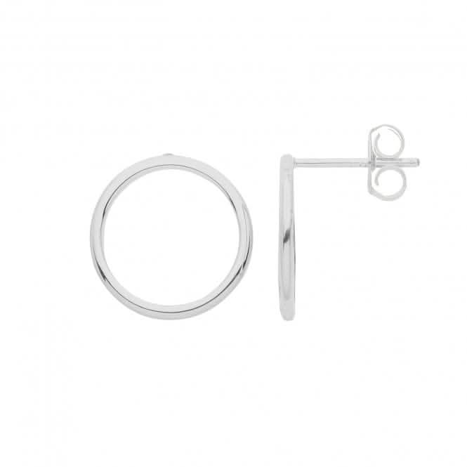 Acotis Silver Hoop Earrings Studs Rhodium G51289