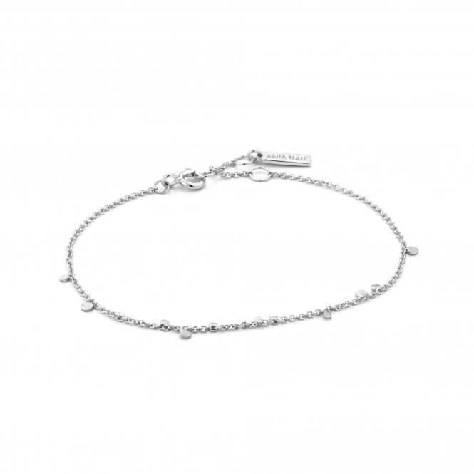 Silver Rhodium Plated Geometry Mixed Discs Bracelet B005-02H