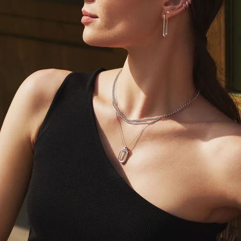 Silver Rolo Chain Necklace N062-04H