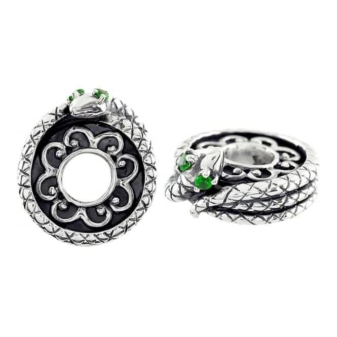 Silver Serpent Wheel with Chrome Diopside