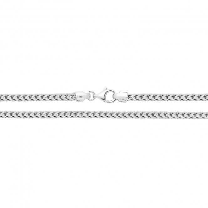 Silver Square rhodium Franco Chain G1321Acotis Silver JewelleryG1321/08