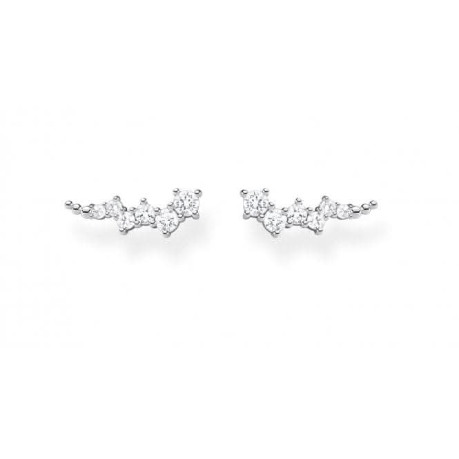 Silver Stone Cluster Ear Climbers H2157-051-14