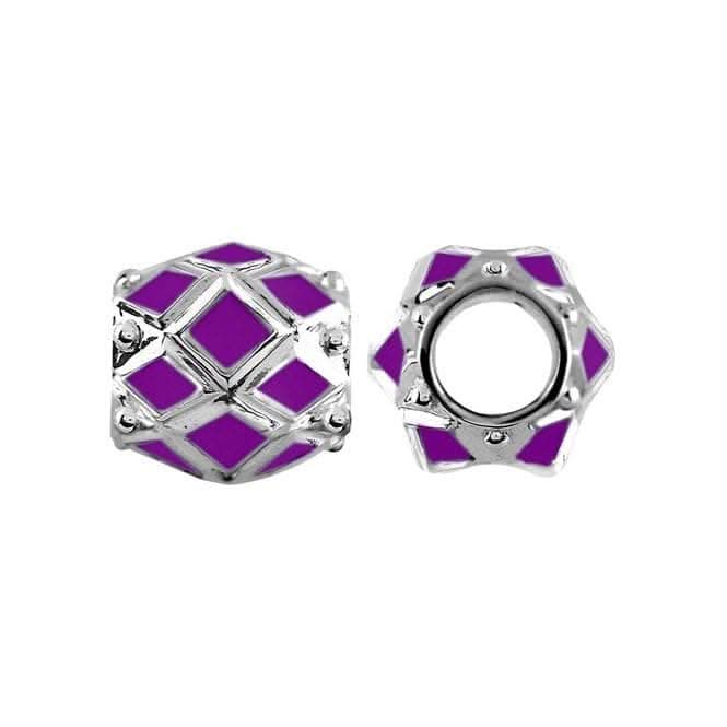 Silver Wheel with Purple Enamel