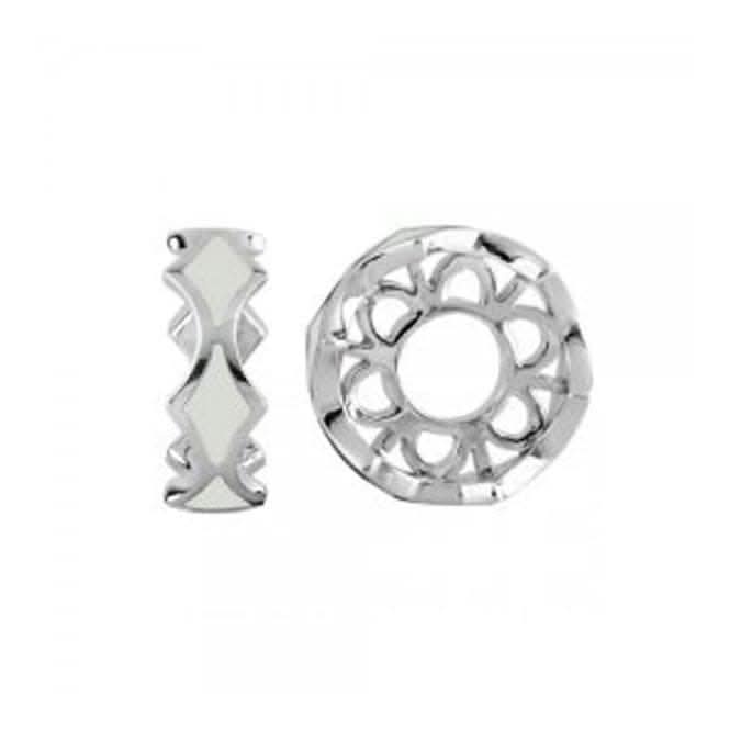 Silver Wheel with White Enamel Diamonds S420WHTStorywheelsS420WHT