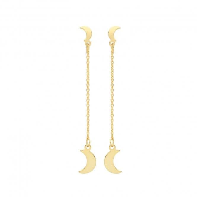 Acotis Silver Drop Earrings Yel Gold Plated G51225GP