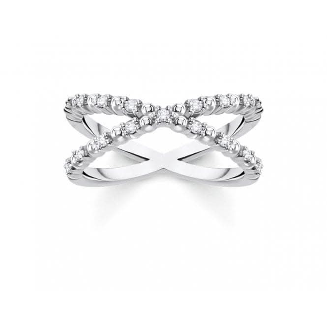 Silver Zirconia Criss Cross Ring TR2318 - 051 - 14Thomas Sabo Charm Club CharmingTR2318 - 051 - 14 - 48