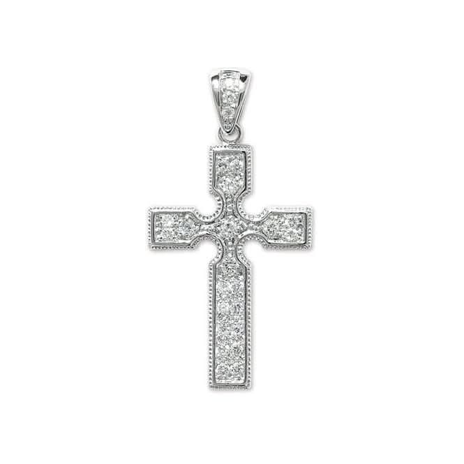 Silver Zirconia Cross Pendant G6012Acotis Silver JewelleryTH - G6012