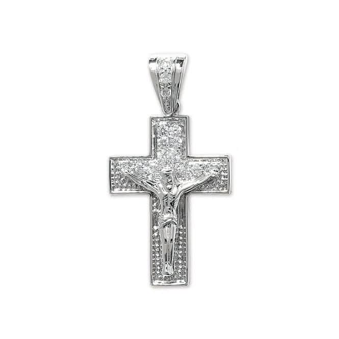 Silver Zirconia Crucifix Pendant G6017Acotis Silver JewelleryTH - G6017