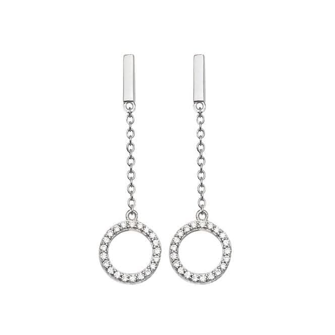 Acotis Silver Drop Earrings Zirconia G51169