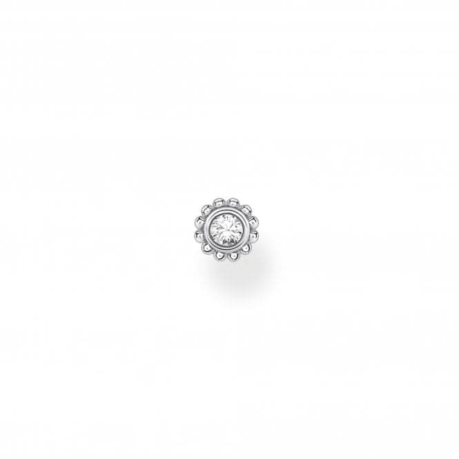Silver Zirconia Flower Single Ear Stud H2137 - 051 - 14Thomas Sabo Charm Club CharmingH2137 - 051 - 14