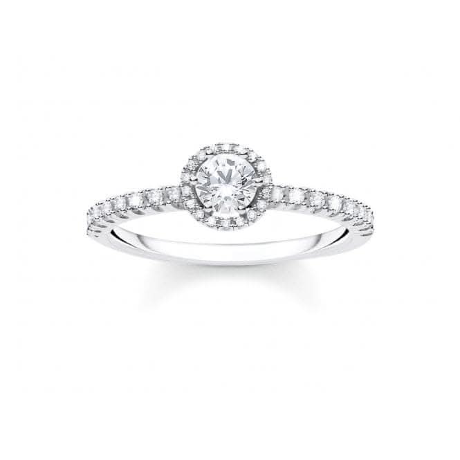 Silver Zirconia French Setting Stacking Ring TR2326-051-14