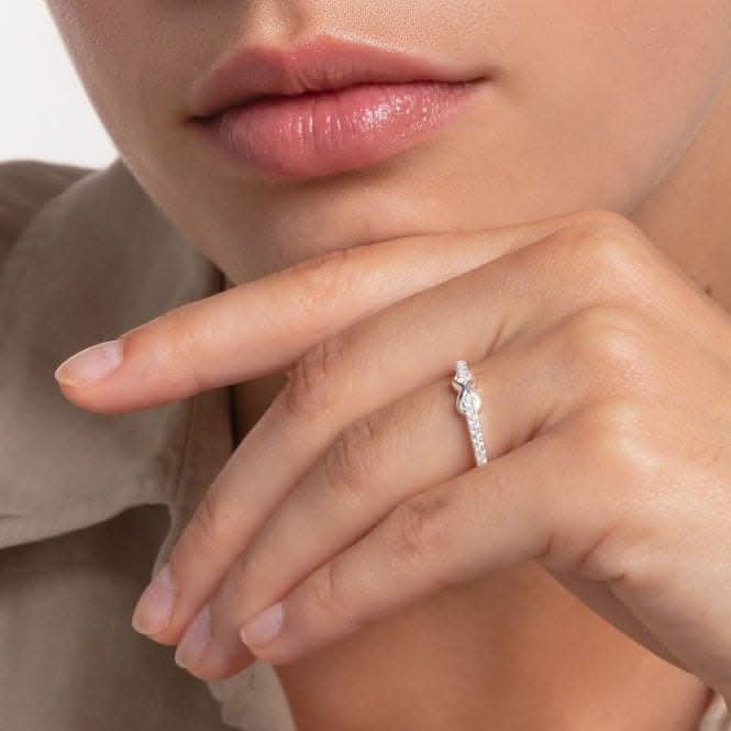 Silver Zirconia Infinity Ring TR2322-051-14