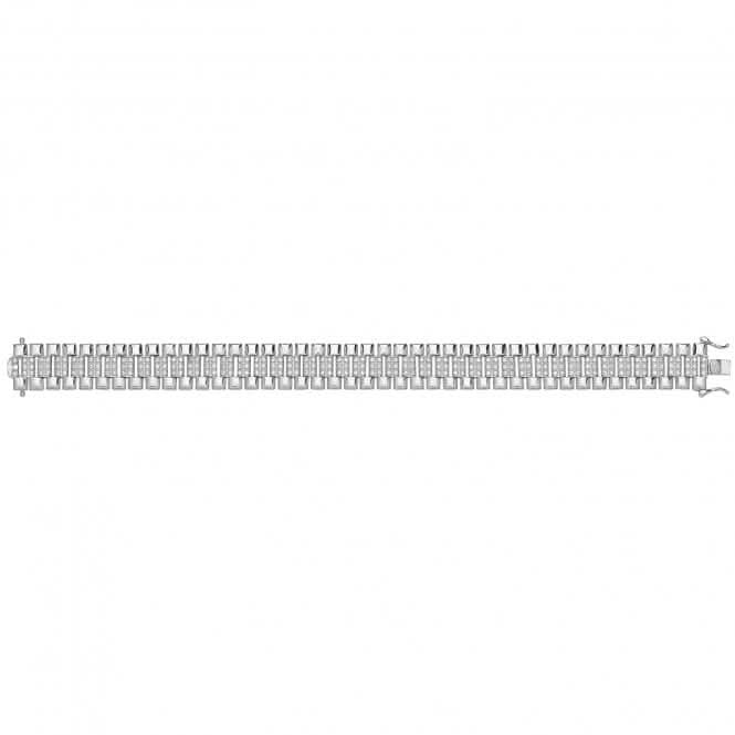 Acotis Silver Bracelet Zirconia Watch Strap G2687