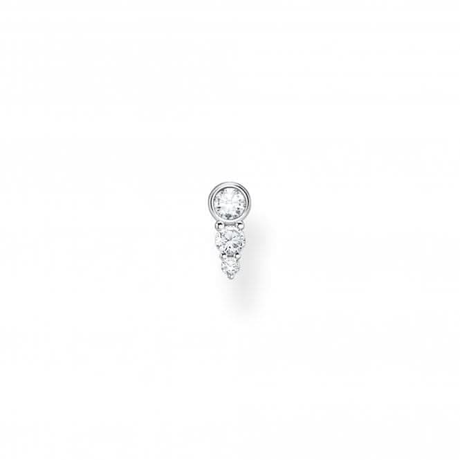 Silver Zirconia Single Ear Stud H2143-051-14