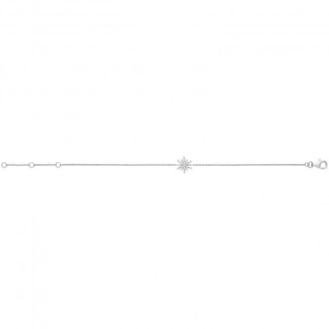 Silver Zirconia Snowflake Bracelet G3361BAcotis Silver JewelleryTH - G3361B