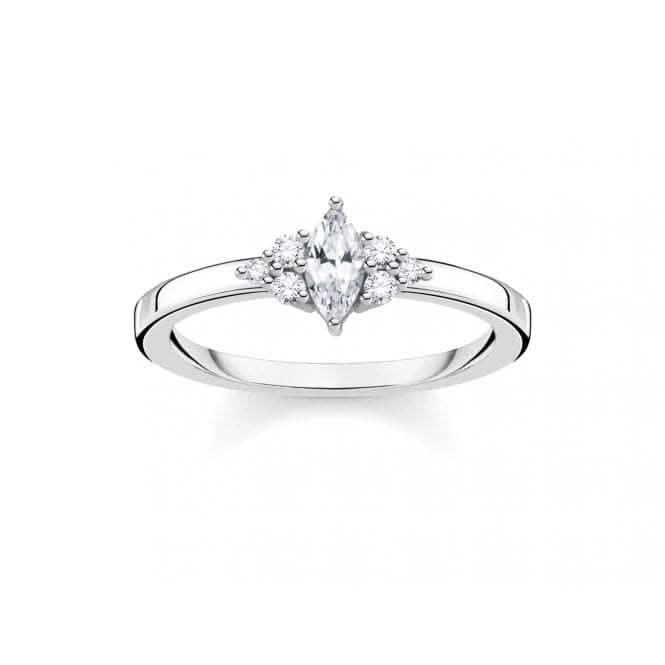 Silver Zirconia Vintage Stacking Ring TR2325-051-14