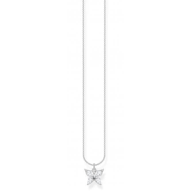 Silver Zirconia White Butterfly Necklace KE2101 - 051 - 14 - L45VThomas Sabo Charm Club CharmingKE2101 - 051 - 14 - L45V