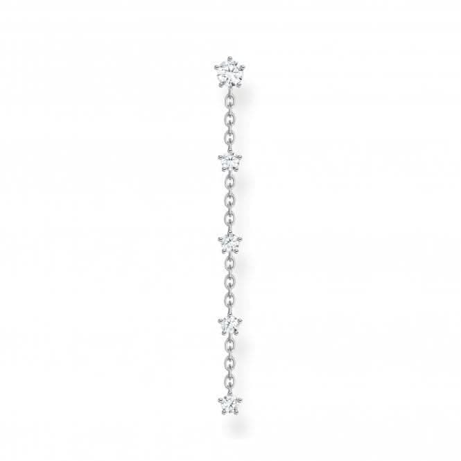 Silver Zirconia White Earring H2194-051-14