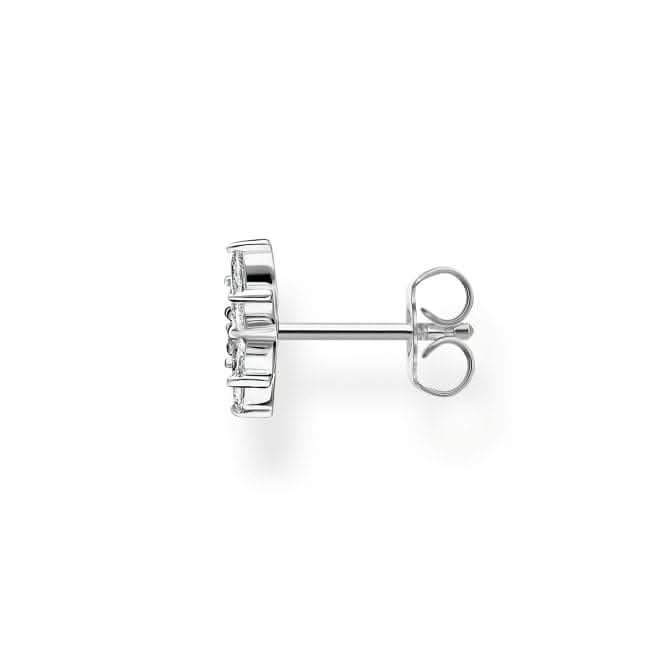Silver Zirconia White Flower Single Ear Stud H2196 - 051 - 14Thomas Sabo Charm Club CharmingH2196 - 051 - 14