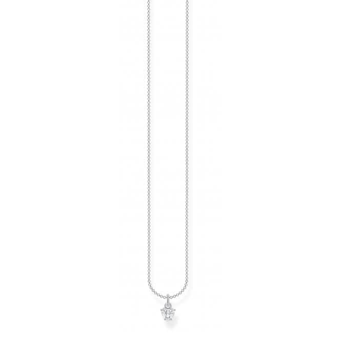 Silver Zirconia White Stone Necklace KE2105 - 051 - 14 - L45VThomas Sabo Charm Club CharmingKE2105 - 051 - 14 - L45V