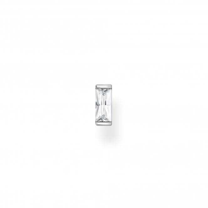 Silver Zirconia White Stone Single Ear Stud H2185-051-14