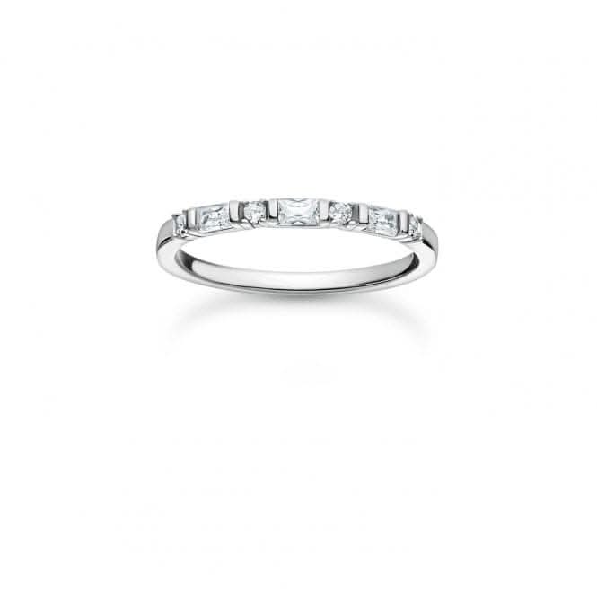 Silver Zirconia White Stones Ring TR2348-051-14