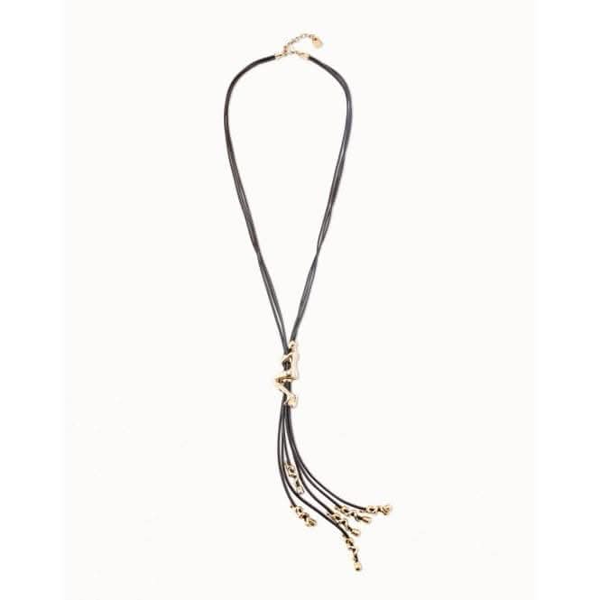 Skalator Golden Leather NecklaceUNOde50COL1163OROMAR0U