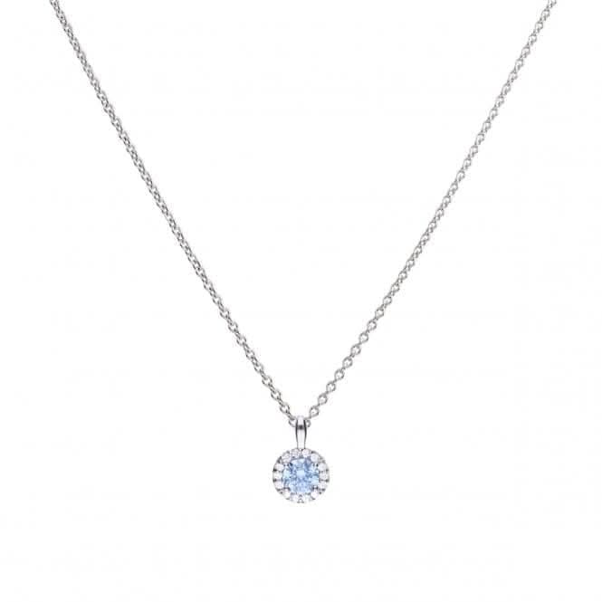 Sky Blue Cubic Zirconia Pave Pendant P4780
