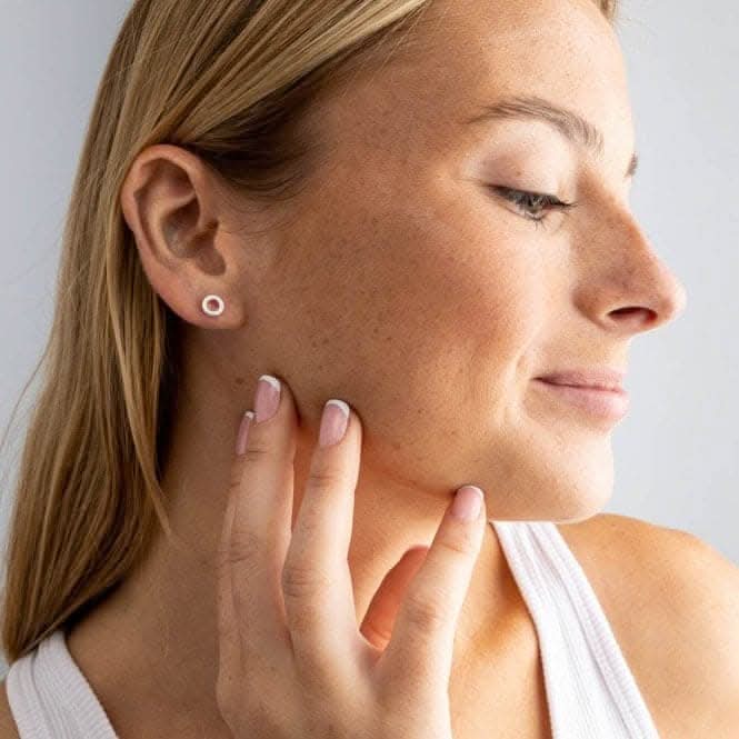 Small Open Circle Gold Plated Stud Earrings 4830GD