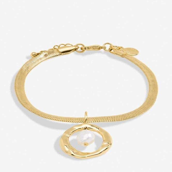 Solaria Baroque Pearl Gold Plated Pendant 18cm + 3cm Bracelet 7155