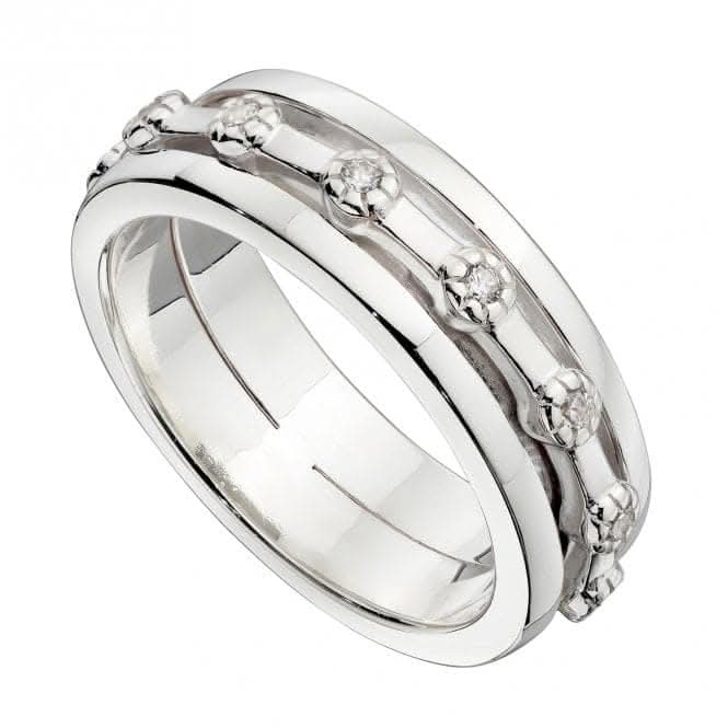 Spinner Ring with Zirconia Ring R3772CBeginningsR3772C 56