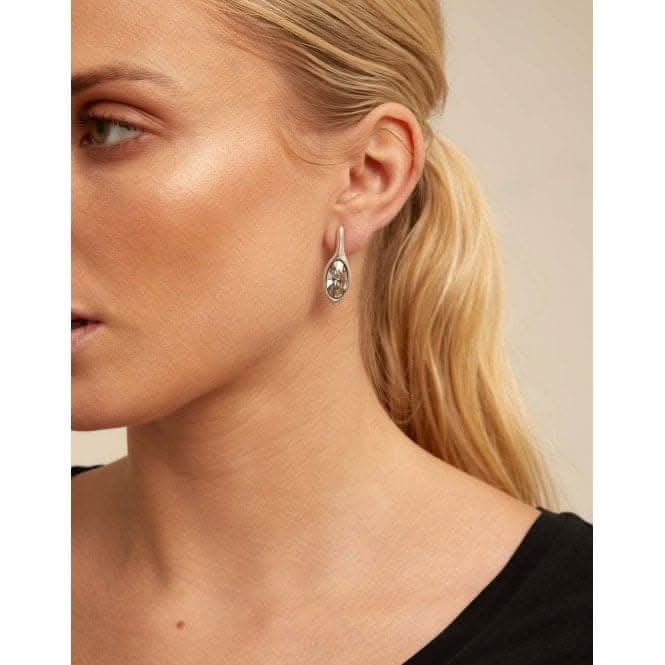Spring White Faceted Crystal EarringsUNOde50PEN0846TRAMTL0U