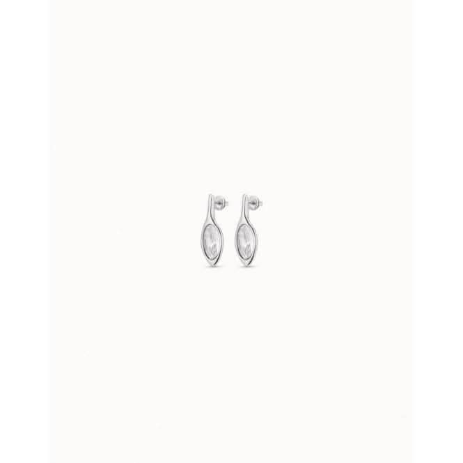 Spring White Faceted Crystal EarringsUNOde50PEN0846TRAMTL0U