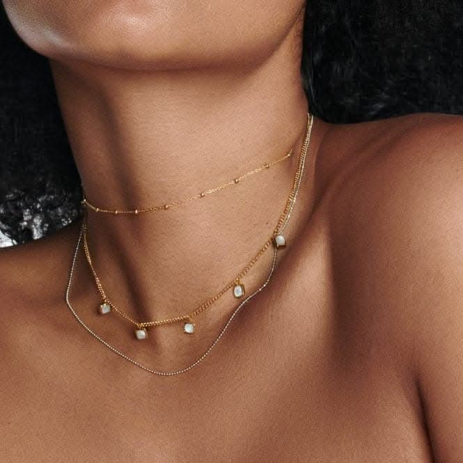 Square MOP Necklace DN182