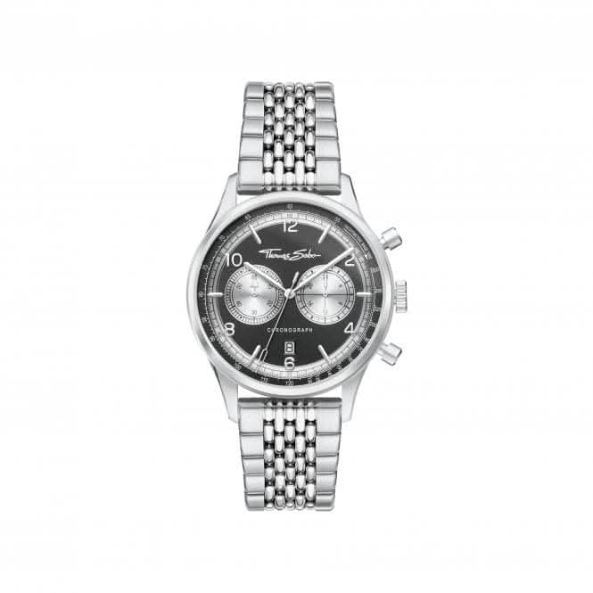 Stainless Steel Black Chronograph Men's Watch WA0375-201-203