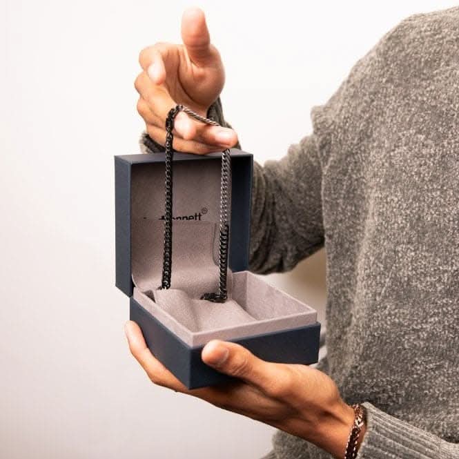 Stainless Steel Two Tone Foxtail Necklace N4582Fred BennettN4582