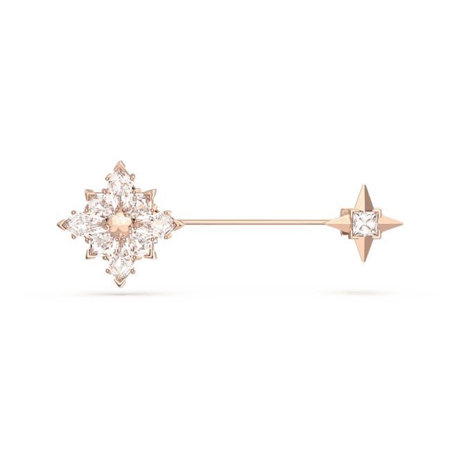 Stella Kite Cut Star White Rose Gold-tone Plated Brooch 5645377